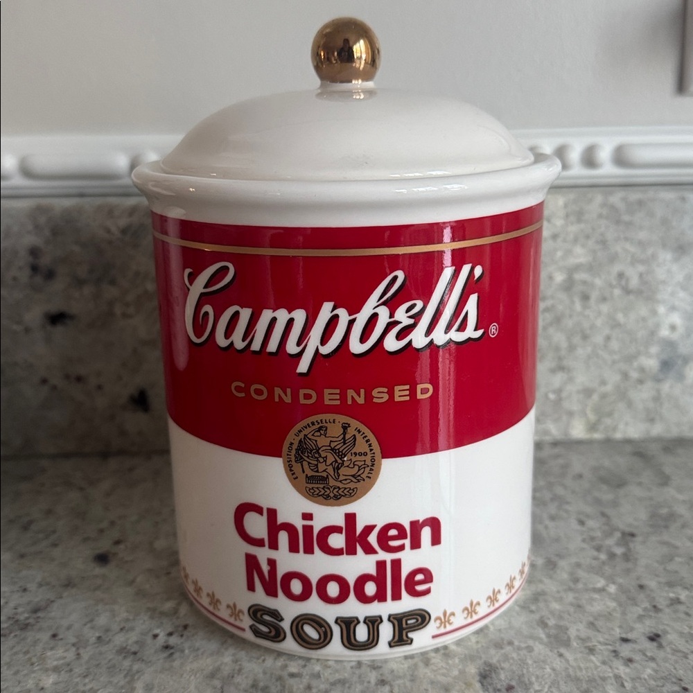 ♦️⚪️Campbell's Chicken Noodle Soup Ceramic Jar♦️⚪️